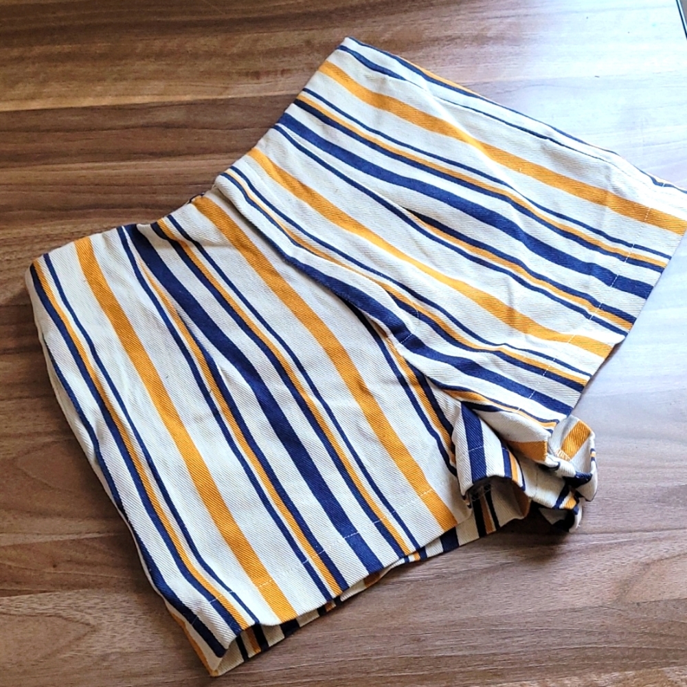 Striped Denim Shorts size S